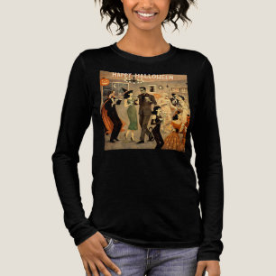 Mid Century Retro 40s Halloween Martini Party Tri-Blend Shirt