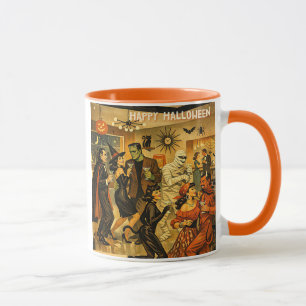 Mid Century Retro 50s Halloween Martini Party Mug