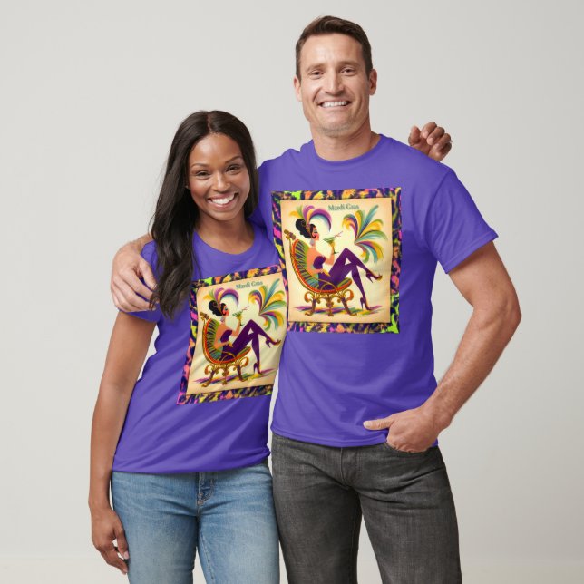 Mid Century Retro 60s Mardi Gras Martini Woman T-Shirt (Unisex)