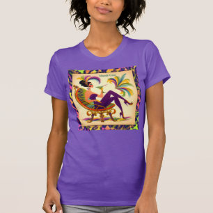 Mid Century Retro 60s Mardi Gras Martini Woman T-Shirt
