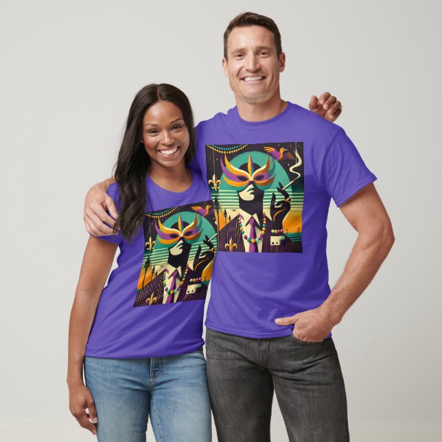 Mid Century Retro 60s Mardi Gras The Smoking Man T-Shirt (Unisex)