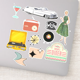 Mid-Century Retro Assorted Stickers