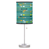 Mid Century Retro Flat Rocks Turquoise Table Lamp (Left)