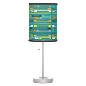 Mid Century Retro Flat Rocks Turquoise Table Lamp (Right)