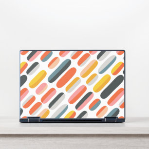 Mid Century Retro Geometric Abstract Pattern HP Laptop Skin