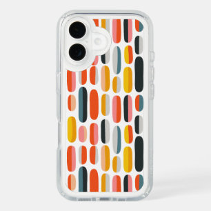 Mid Century Retro Geometric Abstract Pattern iPhone 16 Case