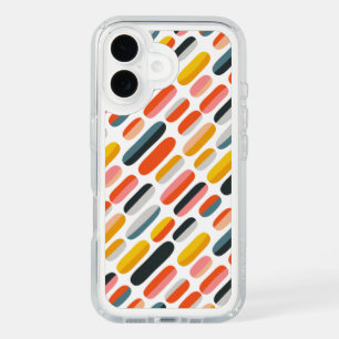Mid Century Retro Geometric Abstract Pattern iPhone 16 Case