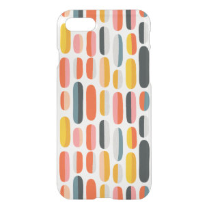 Mid Century Retro Geometric Abstract Pattern iPhone SE/8/7 Case