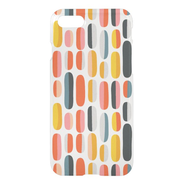 Mid Century Retro Geometric Abstract Pattern Uncommon iPhone Case (Back)