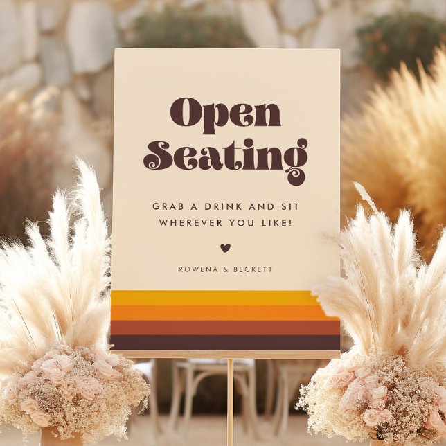 Mid Century Retro Open Seating Welcome Sign (Creator Uploaded)
