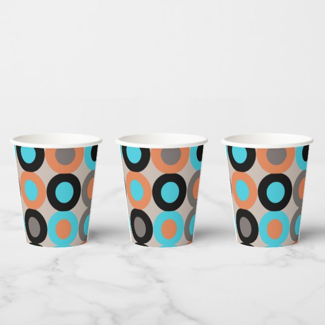 Mid Century Retro Paper cups (Multi)