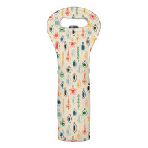 Mid Century Retro Pattern with Christmas Tree Toys