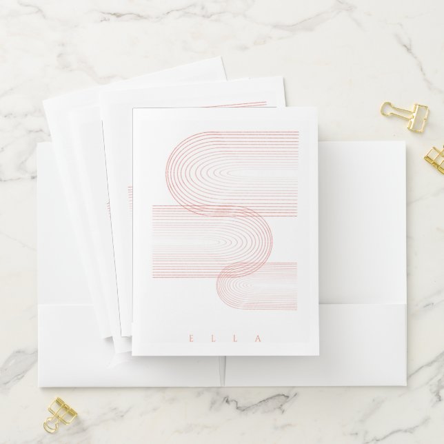 Mid century retro print pocket folder (In Situ)