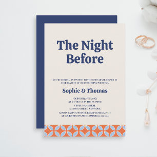 Mid Century Retro Rehearsal Dinner Invitation