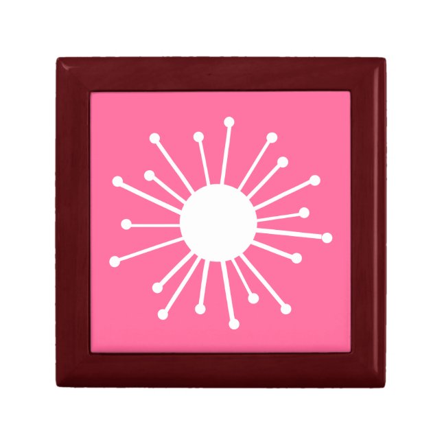 Mid Century Retro Starburst Jewelry Box (Front)