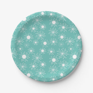Mid Century Retro Starburst Paper Plates