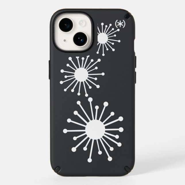 Mid Century Retro Starburst Speck iPhone Case (Front)