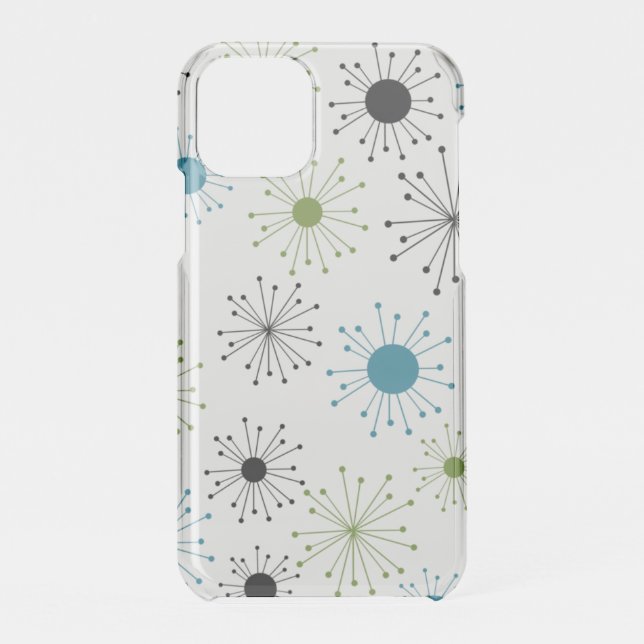 Mid Century Retro Starburst Uncommon iPhone Case (Back)