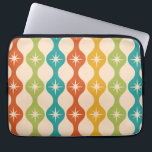 Mid Century Retro Starbursts on ogee pattern   Laptop Sleeve<br><div class="desc">This is elegant mid century modern atomic starbursts pattern placed on  ogee ovals in red,  green,  mustard and teal.</div>