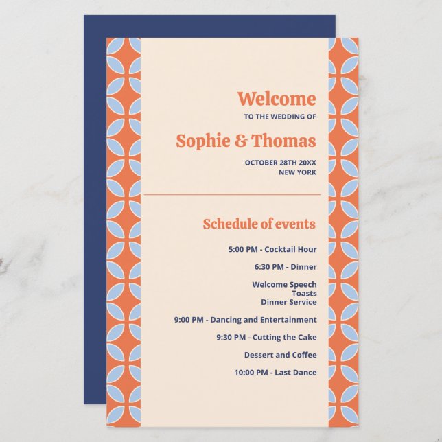 Mid Century Retro Wedding (Front/Back)