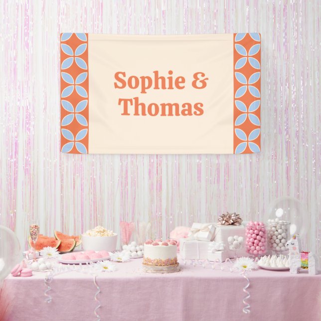 Mid Century Retro Wedding Banner (Party)