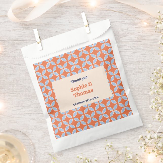 Mid Century Retro Wedding Favor Bag (Clipped)