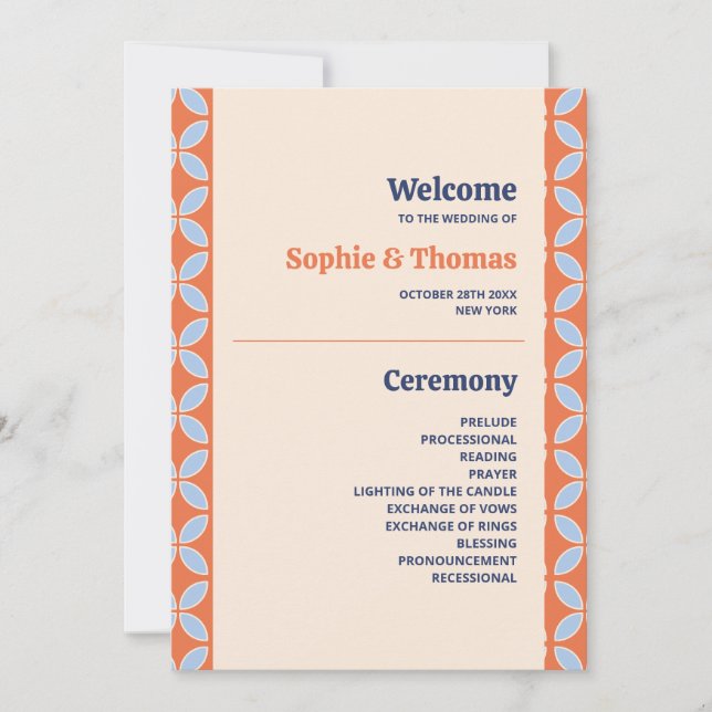 Mid Century Retro Wedding Invitation (Front)