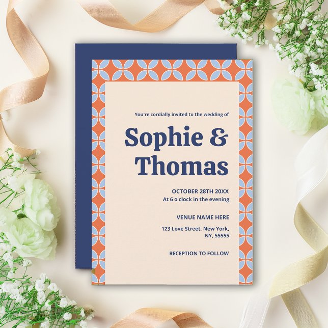 Mid Century Retro Wedding Invitation (Creator Uploaded)