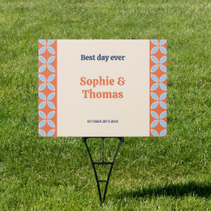 Mid Century Retro Wedding Sign