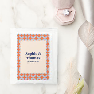 Mid Century Retro Wedding Tea Bag Drink Mix