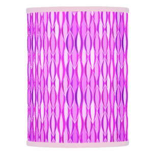 Mid-Century Ribbon Print - orchid and violet Lamp Shade