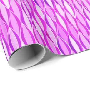 Mid-Century Ribbon Print - orchid and violet Wrapping Paper