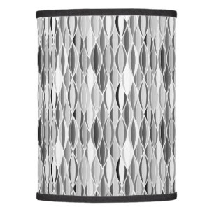 Mid-Century Ribbon Print - shades of grey / gray Lamp Shade