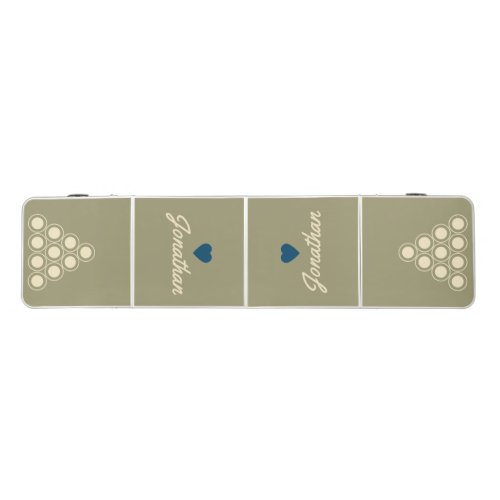 Mid-Century Sage Meadow Vintage BL Heart Signature Beer Pong Table