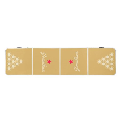 Mid-Century Sand Sunrise Vintage Star Signature Beer Pong Table