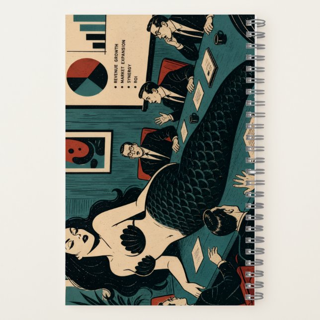 Mid Century Sea Witch on Corporate Q3 Meeting Day Notebook (Back)