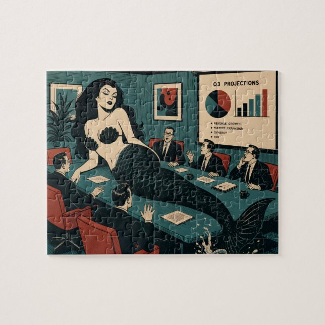 Mid Century Sea Witch on Q3 Corporate Meeting Day Jigsaw Puzzle (Horizontal)