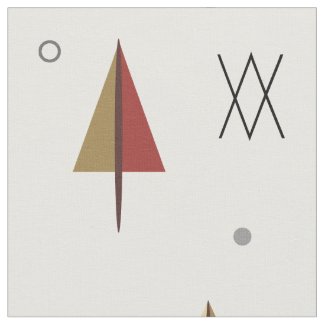 Mid Century Snowy Forest Fabric