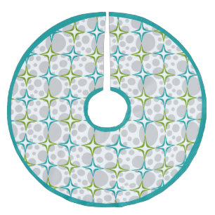 Mid Century Sparkle. Brushed Polyester Tree Skirt