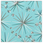 Mid Century Sputnik pattern, Robin's Egg Blue Fabric