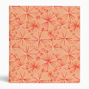 Mid Century Sputnik pattern, Shades of Coral Binder