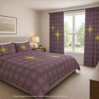 Mid Century Starburst Curtain Set