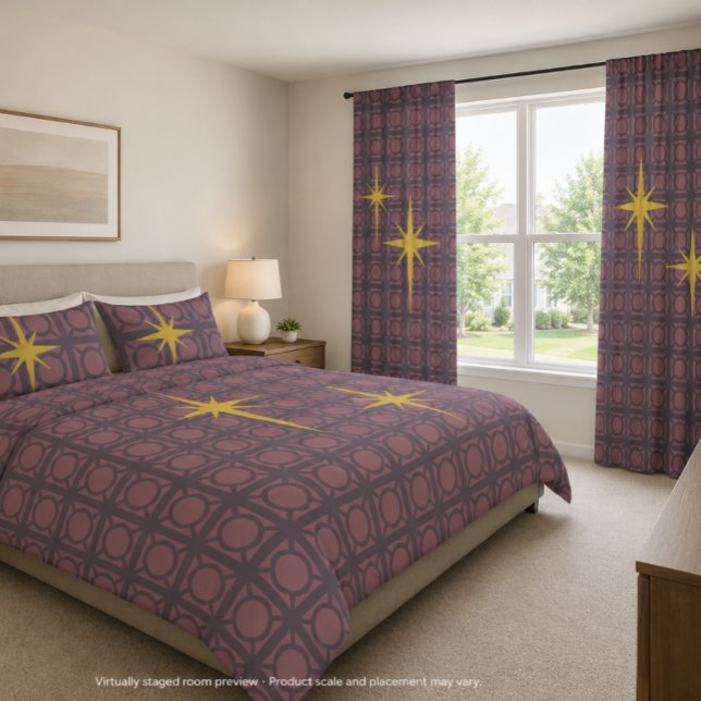 Mid Century Starburst Curtain Set (Creator Uploaded)