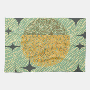 Mid Century Starburst Geometric Design. Kitchen Towel