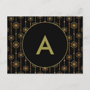 Mid Century Starburst Stripe Custom Colors SVG Postcard