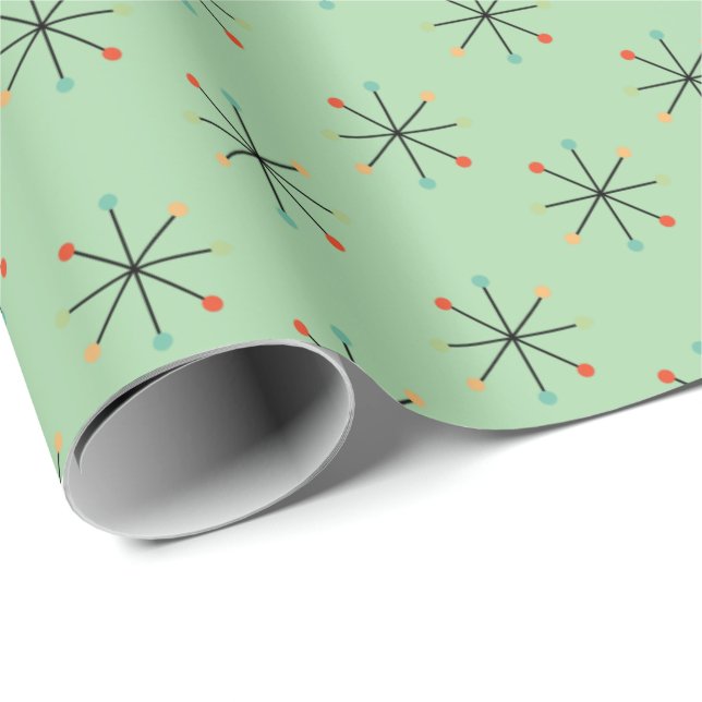 Mid Century stars wrapping paper (Roll Corner)