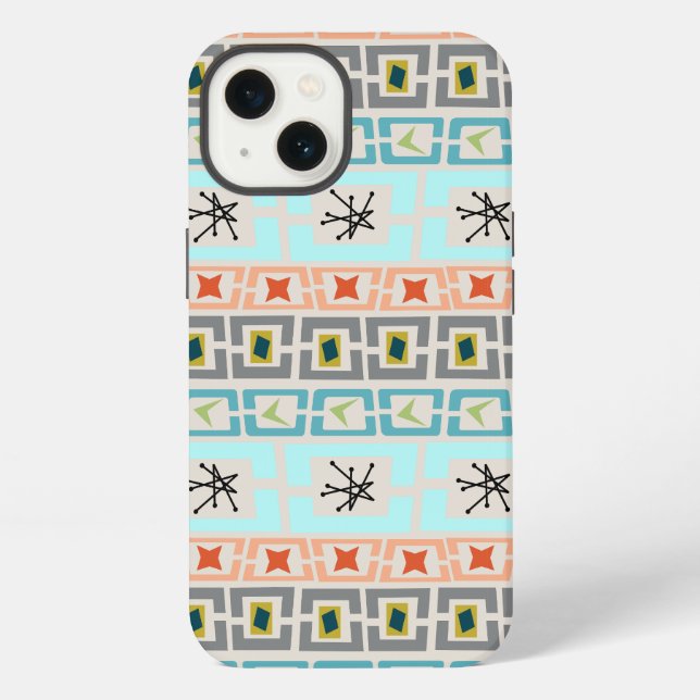 Mid-Century Stripes  Iphone Case (Back)