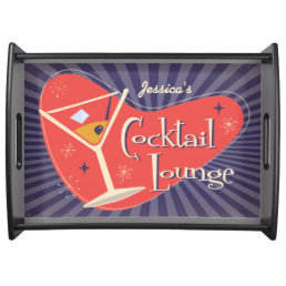 Mid Century Style Cocktail Lounge Serving Tray