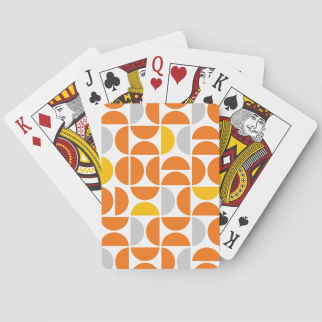 Mid Century Sunny Tiles Poker Cards (Back)