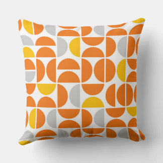 Mid Century Sunny Tiles Throw Pillow